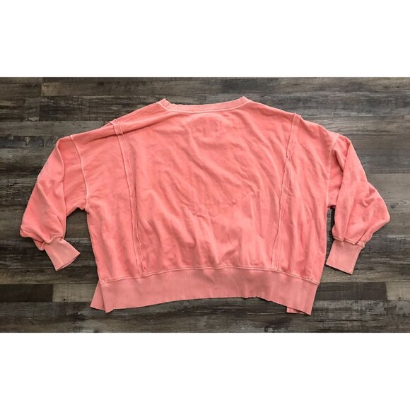 American Eagle Womens Small Pink Long sleeve Crewneck Sweatshirt - Picture 4 of 6